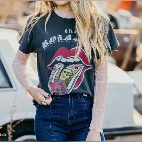 DAYDREAMER NWT ROLLING STONES TICKET FILL TONGUE TOUR TEE SIZE - MED - Picture 8 of 11